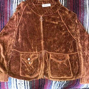 Bernat velvet, vintage brown sweater
